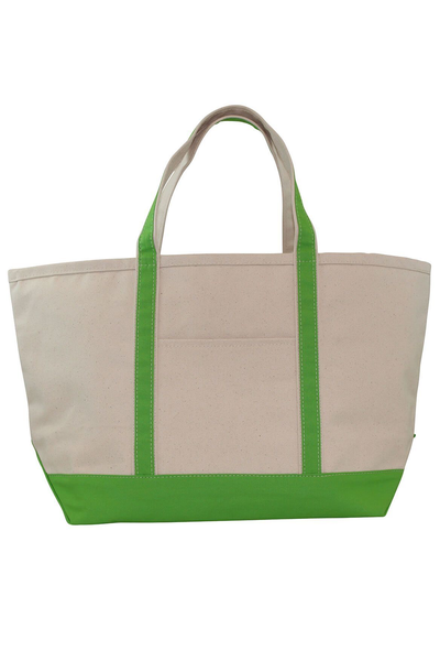 Monogram Goods Boat Tote Lime Green Front