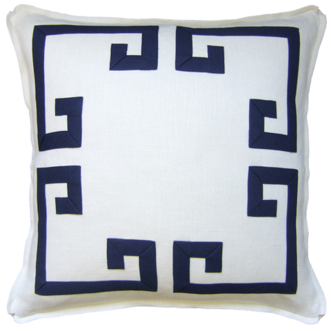 Fretwork Linen Pillow