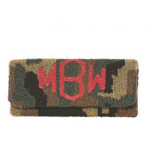 Camouflage Bead Clutch